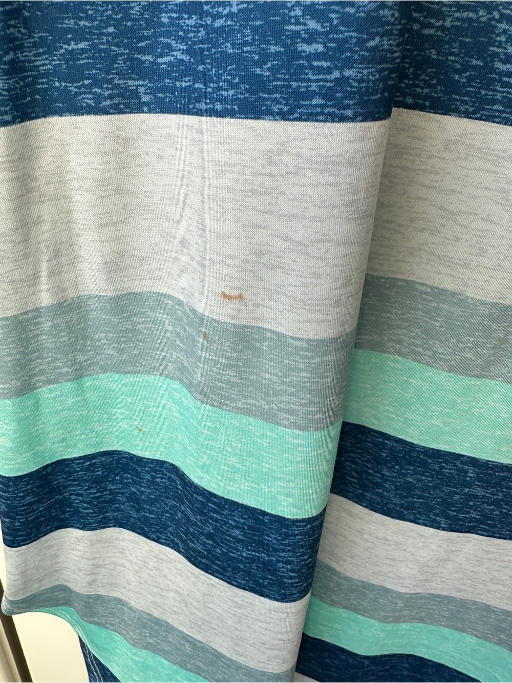 SHEIN Womens Blue Navy Mint Striped V-Neck Maxi Dress Boho Chic Summer - Picture 5 of 7